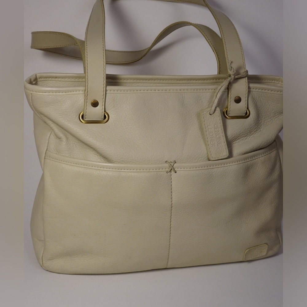 Leather tote Dockers bag beige